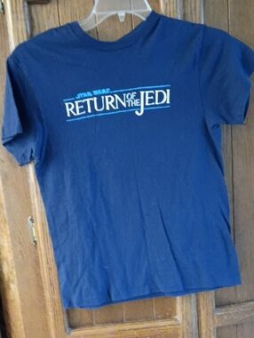 Star Wars Return of the Jedi Navy Graphic Tee, Size Small, Vintage